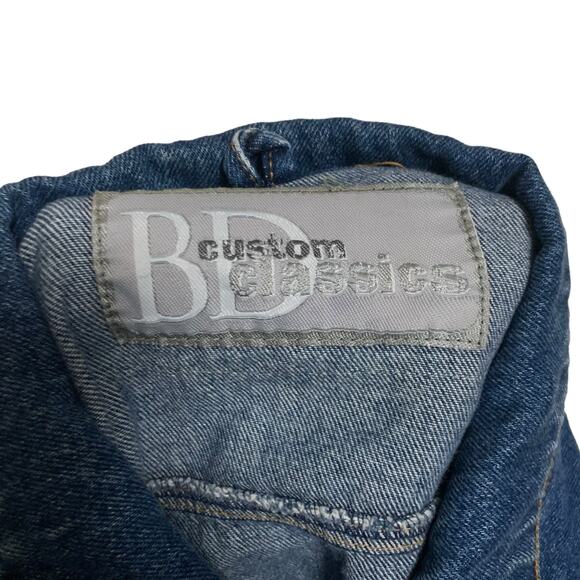 BD Custom Classics Jean Jacket With Custom Pockets And Back Womens Size M - Picture 7 of 8